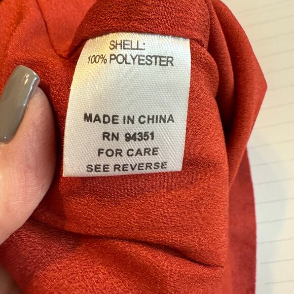 Jade Melody Tam Women's Rust‎ Sleeveless Faux Suede Shift Dress Size XL NEW - Picture 5 of 8